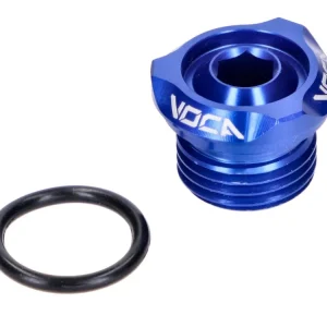 Top Prodej Plnicí zátka oleje VOCA V2 CNC modrá pro Derbi EBE, EBS, D50B