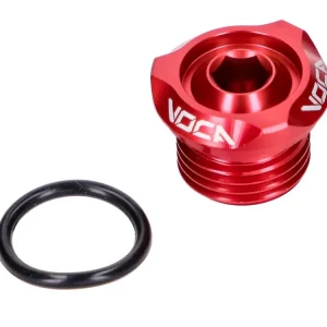 Olejová zátka VOCA V2 CNC červená pro Derbi EBE, EBS, D50B Prémiový