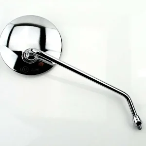 Zrcátko pravé chrom kulaté 105 mm rameno 190 mm závit M8 pro Honda, Dax, Monkey, CT, CY Autentický