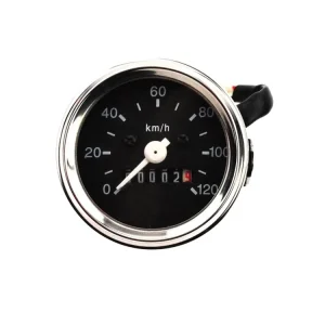 Tachometr 60 mm, chromovaný rámeček, 120 km/h pro Kreidler, Puch Maxi, Sachs, Zündapp Doprava Zdarma