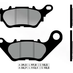 Cenová Bomba Brzdové destičky zadní NOVASCOOT Sintered FT4195, Yamaha X-Max 125 / 300 (od 2018)