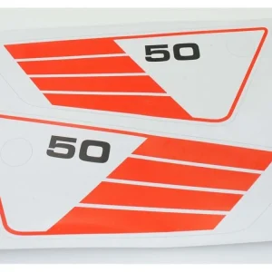 Koupit Online Sada samolepek boční kryt 50 červená bílá pro Yamaha FS1 3E9 3E8, RD 50