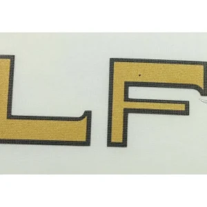 Ruční Výroba Samolepka LF zlatá/černá 45x20mm pro Kreidler Florett