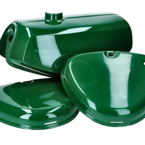 B-zboží palivová nádrž a sada bočních krytů v tmavě zelené barvě pro Simson S50, S51, S70 Levný