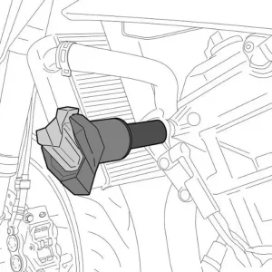 Pádové protektory rámu PUIG R19 5584N černý s šedou gumou Značkový