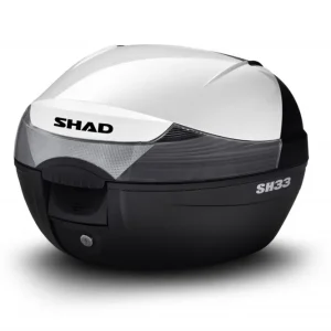 Akční Nabídka Vrchní kufr na motorku s barevným krytem SHAD SH33 bílá