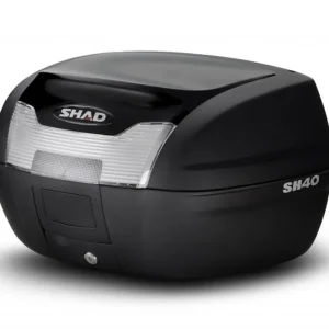Ihned K Objednání Vrchní kufr na motorku s barevným krytem SHAD SH40 lesklá černá