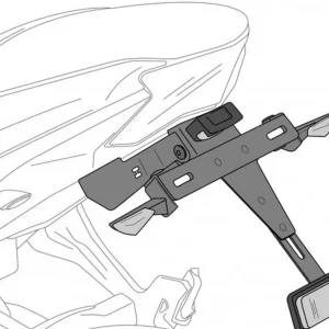 Nastavitelný držák SPZ PUIG 3180N černý Ruční Výroba