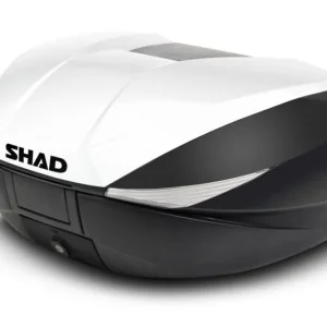 Vrchní kufr na motorku s barevným krytem SHAD SH58X bílá se zámkem PREMIUM Vysoce Kvalitní