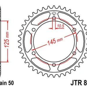 Řetězová rozeta JT JTR 865-44 44 zubů, 530 Zlevněný