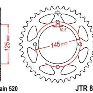 Poslední Šance Řetězová rozeta JT JTR 857-47 47 zubů, 520