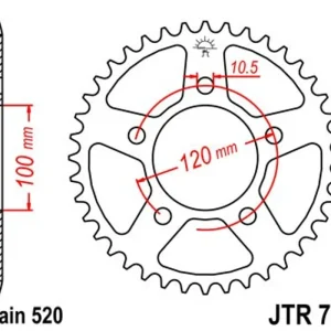Velkoobchod Řetězová rozeta JT JTR 703-40 40 zubů, 520
