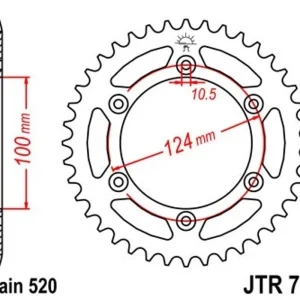 Velkoobchod Řetězová rozeta JT JTR 735-38 38 zubů, 520