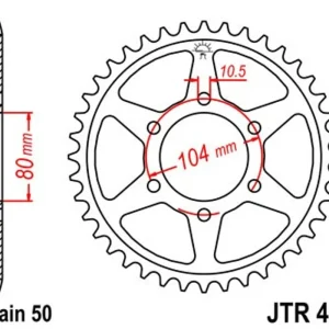 Horká Nabídka Řetězová rozeta JT JTR 488-45 45 zubů, 530