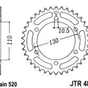 Řetězová rozeta JT JTR 486-38 38 zubů, 520 Nejlepší Cena