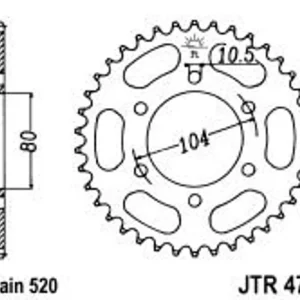 Limitovaná Edice Řetězová rozeta JT JTR 478-38 38 zubů, 520