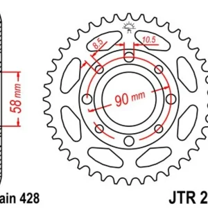 Řetězová rozeta JT JTR 269-47 47 zubů, 428 Značkový