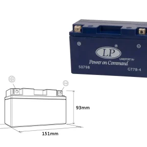 Dokud Zásoby Vydrží Baterie LP YAMAHA YFZ 450 S rok 04-13
