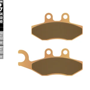 GALFER brzdové destičky KH353 sintrované barva zlatá skútr SCOOTER Ruční Výroba
