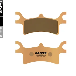 GALFER brzdové destičky KH314 sintrované zadní barva zlatá ATV POLARIS 325/330/400/450/500/700/800 Aktuální