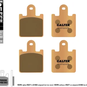 GALFER brzdové destičky KH417/4 sintrované barva zlatá STREET Tovární Cena