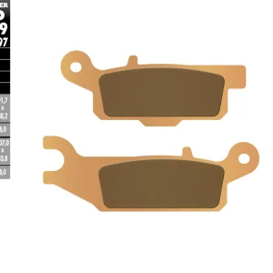 GALFER brzdové destičky KH444 sintrované barva zlatá ATV YAMAHA YFM 550/700 pravý přední Vrácení Zdarma
