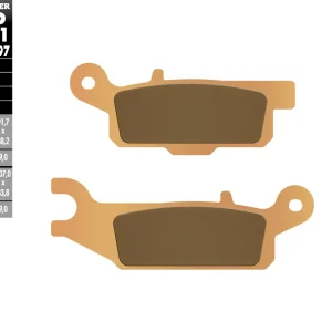 GALFER brzdové destičky KH446 sintrované barva zlatá ATV YAMAHA YFM 550/700 pravá zadní Cenový Hit