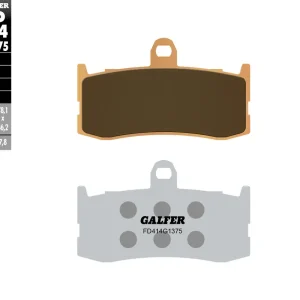 Ověřený GALFER brzdové destičky KH491 sintrované barva zlatá sport TRIUMPH 675 09-12 přední