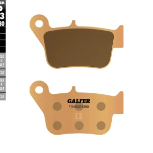 GALFER brzdové destičky KH628 sintrované barva zlatá skútr SYM (zadní) MAX 400 11-, 600 15- Cenová Bomba