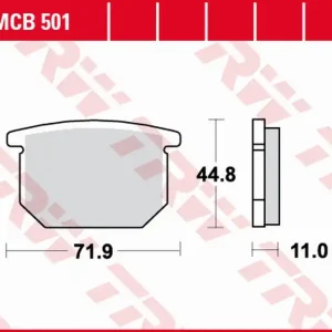 Nová Kolekce TRW ZF brzdové destičky KH065 organické SUZUKI GS 550 78-82,GR 650 83-89, GSX 750S KATANA 82-84, GSX 1100E/L 80-83 přední