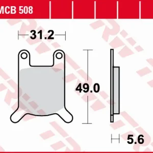 Akční Nabídka TRW ZF brzdové destičky KH050 organické dolů COBRA 6GT, MONZA 4 80-84, ZUNDAPP KS 50 76-81, KS 80 81-87, HERCULES KX-5 84-95 přední