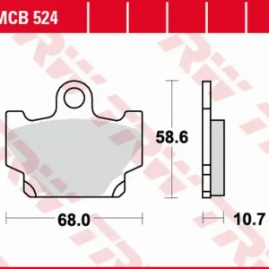 Aktuální TRW ZF brzdové destičky KH081 organické YAMAHA RD 80/125/250/350 82-84, SR 250 96-00, XV 250 89-96, XS 400/500 82-84, XT/XV 500 83-85, XZ/XJ 550 82-84, XT/XT 600Z TENERE, XJ/XJ 600 turbo 82-85 přední