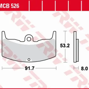 TRW ZF brzdové destičky KH080 organické HONDA VT 250F 83-87, CBX 400F 82-84, VT 500E 83-85, CBX 550 82-84 přední Nakupujte Hned
