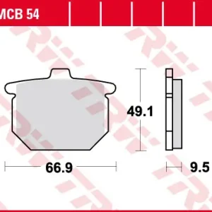 TRW ZF brzdové destičky KH31 organické HONDA CX 500 79-84, CB 750 77-81, CB 900 79-81, CBX 1000 79, GL 1000 / 1100 78-81, přední/zadní Sezónní Sleva