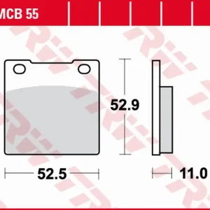 Celosvětová Doprava TRW ZF brzdové destičky KH031 organické HONDA CB 250 77-84, CB/cm 400 77-81, CB 650 79-81, CB 750C/K 78-83 přední