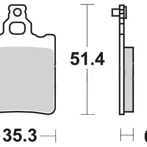 TRW ZF brzdové destičky KH60 KH337 organické APRILIA RS 50 95-10, RX 50 91-03, TUAREG 125 88-89, KTM SX 60 98-00, SX 65 00-03, zadní Nakupujte Hned