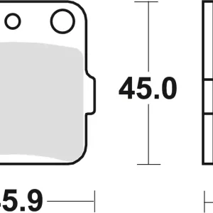 TRW ZF brzdové destičky KH84/3 sintrované OFFROAD HONDA CR 80 / 85 86-08, KAWASAKI KXF 400 03-06, SUZUKI LTZ 400 03-, YAMAHA YZ 125 / 250 89, YFM 89-04, YFZ 350 90-06, zadní Doprava Zdarma