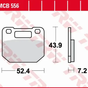 Originální TRW ZF brzdové destičky KH110 organické SUZUKI RG 80 GAmmA 85-96, RG 125 GAmmA 85-90 přední