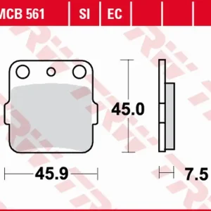Levný TRW ZF brzdové destičky KH084 organické ECO HONDA CRF 150R 07-, PRZÓD TRX 400 99-09, přední/zadní KX 80/85 88-, KX 100 89-09, SUZUKI RM 65 03-05, DR 800 BIG 88-90, YAMAHA YZ 80/85 93-, YFZ 450/R 04-, TYŁ