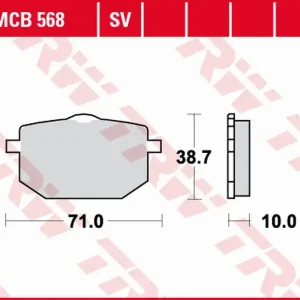 TRW ZF brzdové destičky KH101 organické YAMAHA TT 600 89, XT 600 87-90, XT 600Z TENERE 86-91 přední Vysoce Kvalitní