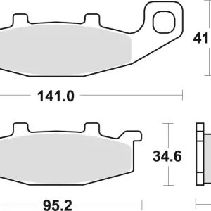 TRW ZF brzdové destičky KH129 organické KAWASAKI ZL 600 95-97, ZZR 600 / 1100 90-92, ZR 750 91-99, GPZ 900 90-94, GTR 1000 94-01, ZR 1100 92-95, ZX 11 93-01, SUZUKI GS 500 89-95, DR / VX 800 90-96, GSX 1100 G 91-95, přední/zadní Cenově Výhodný