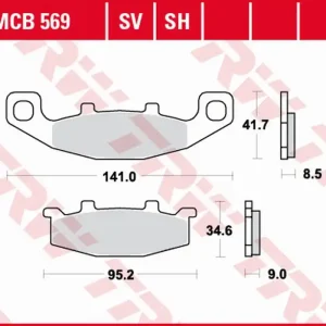 TRW ZF brzdové destičky KH129 sintrované STREET KAWASAKI GPZ 400R 89-, ZZR 500/600 90-92, GPX 600R 88-99, ZR 750 91-99, GPZ 900R 90-94, ZR 1100 92-95, ZX-11 93-01, ZZR 1100 90-92 zadní Hit Sezóny