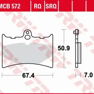 Výhodná Nabídka TRW ZF brzdové destičky KH126 organické sport APRILIA AF-1 125 89-92, RS 125 92-04, AF-1 250 90-, BENELLI CHRONO/CX 125 91, přední