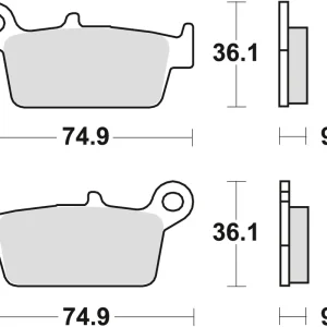 TRW ZF brzdové destičky KH131 organické HONDA CRF 230 08-10, XR 250 88-97, XR 600 91-99, YAMAHA WR 125 98-07, zadní Top Prodej