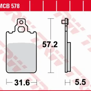 TRW ZF brzdové destičky KH116 organické APRILIA AF-1/ET/RS 50 87-94, BENELLI CHRONO 50 92-93, BETA CHRONO 50 92-93, SUZUKI DT 50R 96-97, přední Nejlepší Volba