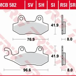 TRW ZF brzdové destičky KH135 sintrované OFFROAD KAWASAKI KLX 125 10-13, KX 125/250/500 89-93, KDX 200/250 93-94, KLX 09-17, SUZUKI RM 125/250 87-95, RM-X 250 89-95, YAMAHA YZ 125/250 2T 89-97, WR 125 91-97, TT-R 250 93-00 přední Levný