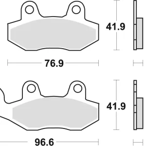 Originální TRW ZF brzdové destičky KH135 KH214 sintrované OFFROAD APRILIA SX 125 18-, HONDA NSR 150 02-, KAWASAKI KLX 125 10-13, KDX 250 90-94, KLX 250 09-17, KLF 300 89-07, YAMAHA WR 125 91-97, TT 350 91-95, XTZ 750 89-97, přední/zadní