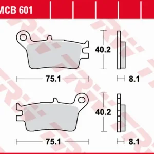 Poslední Šance TRW ZF brzdové destičky KH153 organické HONDA CRM 250R 89-90 zadní