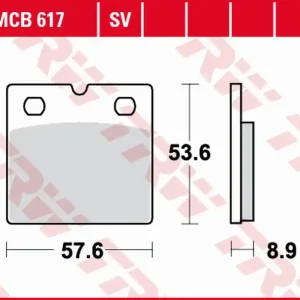 TRW ZF brzdové destičky KH171 organické BMW R65 89-93, K75 S/RT 89-96, R80 /RT 89-95, K100 /RT/RS/LT 88-96 přední Značkový