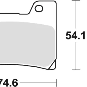 TRW ZF brzdové destičky KH160 organické YAMAHA FZR 600 90-95, TDM 850 96-01, FZR 1000 89-90, V-MAX 1200 96-02, přední Doprava Zdarma